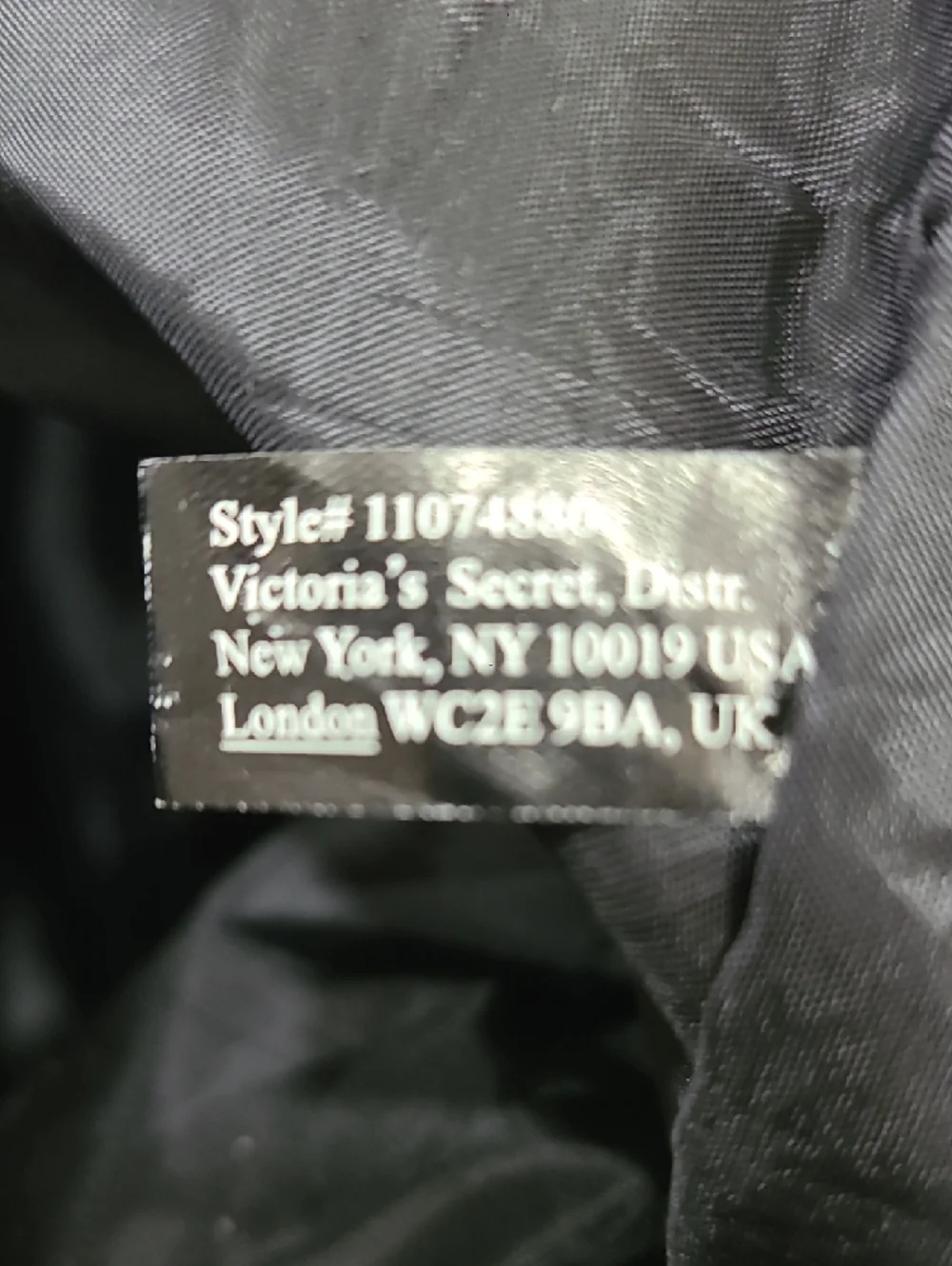 Victoria's Secret Black & White Striped Tote with Gold Bottom